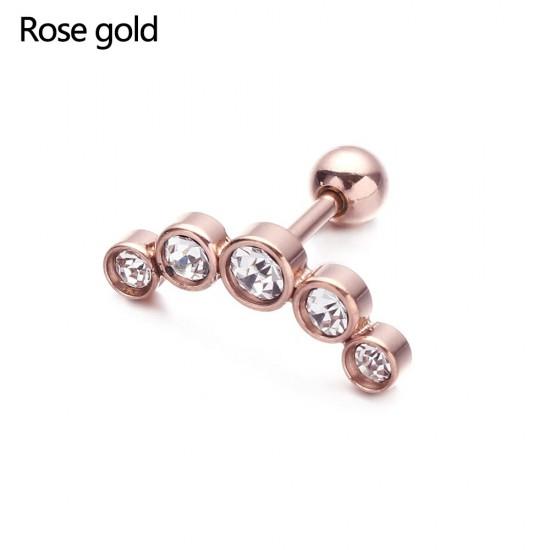 Серьга лабрет LSI47-2 – украшение для пирсинга губ, уха, хряща, хеликса, трагуса, конча, медузы, Монро, Мадонны