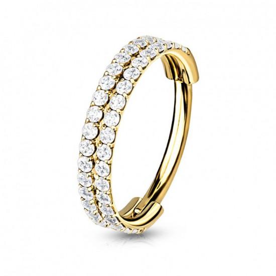 Titanium ring exclusive with scattered crystals