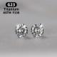 Титанові сережки-гвоздики (пусети) Spikes T23ER01 з фіанітом від 2 до 5 мм - Сережки гвоздики
