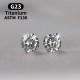 Titanium stud earrings (studs) Spikes T23ER01 with cubic zirconia from 2 to 5 mm (pair)
