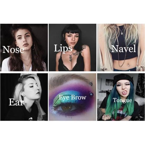 Титанові сережки-гвоздики (пусети) Spikes T23ER01 з фіанітом від 2 до 5 мм - Сережки гвоздики