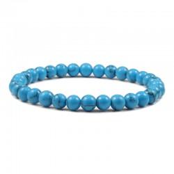 Thin bracelet made of stone 0235-2 turquoise blue