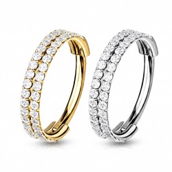 Titanium ring exclusive with scattered crystals (1 pc)