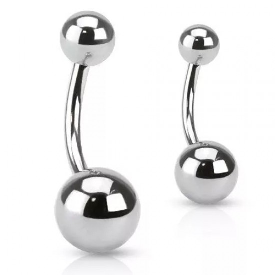 Banana earring for navel piercing PiercedFish NS made of surgical steel (1 pc)