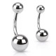 Banana earring for navel piercing PiercedFish NS made of surgical steel (1 pc)