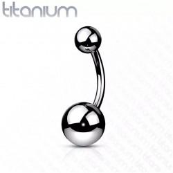 Banana earring for navel piercing PiercedFish T23N01 made of titanium