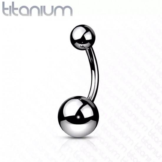 Banana earring for navel piercing PiercedFish T23N01 made of titanium - Banana earrings without pendant