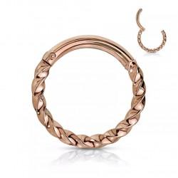 Clicker ring (spiral) made of steel PiercedFish RH72 earring for piercing the septum of the nose, ear cartilage, tragus, helix, eyebrows, lips