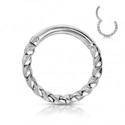 Clicker ring (spiral) made of steel PiercedFish RH72 earring for piercing the septum of the nose, ear cartilage, tragus, helix, eyebrows, lips