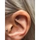 Curved earring for eyebrow, ear cartilage, navel piercing PiercedFish T23C titanium (1 pc)