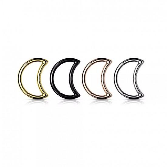 Clicker month ring made of titanium PiercedFish RHT84 earring for piercing the septum of the nose, eyebrows, ear cartilage, helix, tragus
