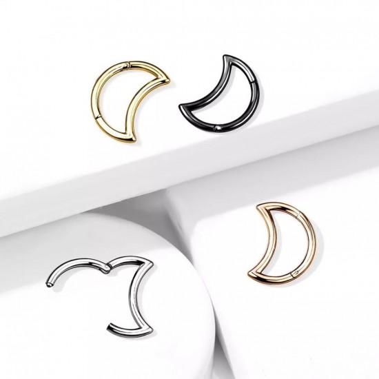 Clicker month ring made of titanium PiercedFish RHT84 earring for piercing the septum of the nose, eyebrows, ear cartilage, helix, tragus