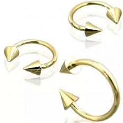 Circular (horseshoe) made of steel with spikes PiercedFish GDPH02 earring for septum, ear cartilage, eyebrows, lips, navel, nipples, smile piercing
