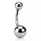 Banana earring for navel piercing PiercedFish NS made of surgical steel (1 pc)