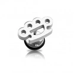PiercedFish PSFX-53 earring in the form of brass knuckles (imitation plug) (1 pc)