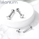 Labret earring made of titanium with star PiercedFish TIL14 for cartilage piercing of the ear, lips (1 pc)
