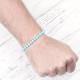 Thin bracelet made of stone 0235 turquoise