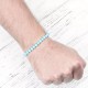 Thin bracelet made of stone 0235 turquoise