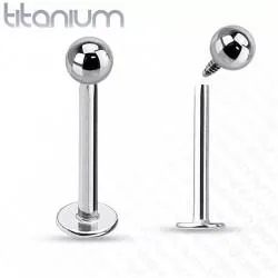 Titanium labret earring for ear, lip, nose piercing PiercedFish TIL (1 pc)