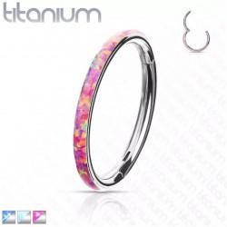 Titanium clicker ring PiercedFish RHT43 earring for septum, tragus and helix piercings, eyebrows, lips (diameter from 8 mm to 10 mm)