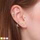 Labret earring made of titanium with star PiercedFish TIL14 for cartilage piercing of the ear, lips (1 pc)