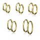 Spikes SE3065G hoop earrings steel colors yellow gold (pair)