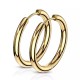 Spikes SE3065G hoop earrings steel colors yellow gold (pair)