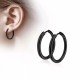 Spikes SE3065K steel hoop earrings black (pair)