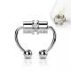 Magnetic fake septum (fake earring, nose clip, ear) made of steel PiercedFish SEPF01 imitation horseshoe piercing (pair)