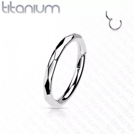 Пирсинг кольцо с кликером, из титана PiercedFish RHT89, серьга для септума носа, хряща уха, хеликса, брови, губ, сосков - Кольца и подковы