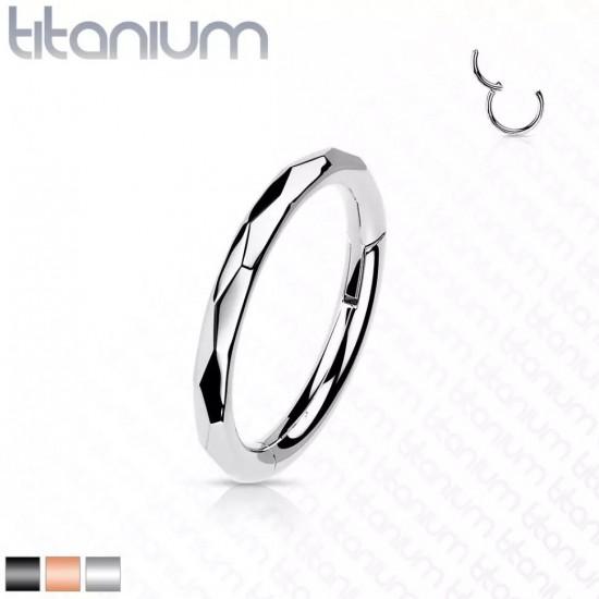 Пирсинг кольцо с кликером, из титана PiercedFish RHT89, серьга для септума носа, хряща уха, хеликса, брови, губ, сосков - Кольца и подковы