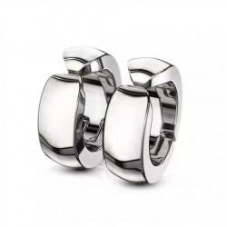 Round stainless steel clip-on earrings Spikes SFE-13521, hoop earrings (congo)
