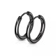 Spikes SE3065K steel hoop earrings black (pair)