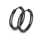 Spikes SE3065K steel hoop earrings black (pair)