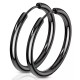 Spikes SE3065K steel hoop earrings black (pair)