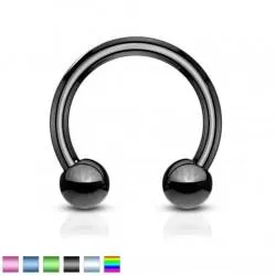 Circular (horseshoe) made of steel with external thread PiercedFish HT earring for the septum of the nose, helix of the ear, tragus, eyebrows, lips, navel, nipples, smile piercing (1 pc)