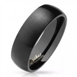 Ring made of steel Spikes R027K matte black (1 pc)