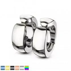 Round stainless steel clip-on earrings Spikes SFE-13521, hoop earrings (congo) (pair)