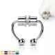 Magnetic fake septum (fake earring, nose clip, ear) made of steel PiercedFish SEPF01 imitation horseshoe piercing (pair)