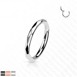Piercing Ring with Clicker, Titanium PiercedFish RHT89, Earring for Nose Septum, Ear Cartilage, Helix, Eyebrow, Lips, Nipple