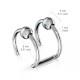 Steel clip for helix (cuff, trompe l'oeil) Spikes RSFX-02 imitation ear cartilage piercing (1 pc)