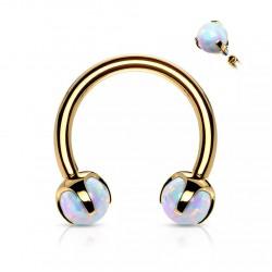 Circular (horseshoe) steel PiercedFish HSI038 earring for septum, helix, tragus, eyebrows, lips, navel, nipples, smile piercing