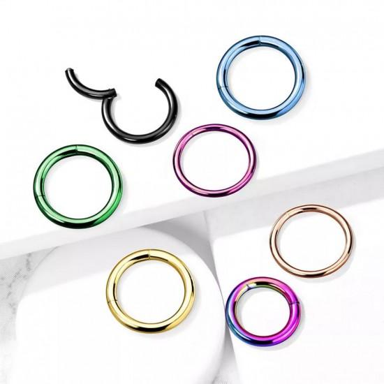 Clicker ring made of steel PiercedFish PC3/RH4 earring for piercing septum, tragus and helix, eyebrows, lips, nipples, navel (from 6 mm to 12 mm)
Clicker ring made of steel PiercedFish PC3/RH4 earring for piercing septum, tragus and helix, eyebrows, lips, nipples, navel (from 6 mm to 12 mm)