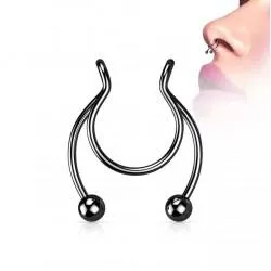 Septum blende (circular earring, nose clip, for nipples) made of steel PiercedFish CLP01 imitation horseshoe piercing (1 pc)