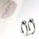 Steel clip for helix (cuff, trompe l'oeil) Spikes RSFX-02 imitation ear cartilage piercing (1 pc)