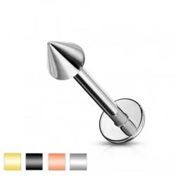 Labret earring with steel spike for mouth or ear piercing PF LS02 (1 pc)