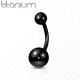 Curved barbell (banana) for navel piercing PiercedFish T23N01T made of titanium (1 pc)