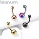 Curved barbell (banana) for navel piercing PiercedFish T23N01T made of titanium (1 pc)