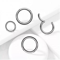 Steel clicker ring PiercedFish PC3/RH3 earring for piercing septum, tragus and helix, eyebrows, lips, nipples, navel (from 6 mm to 16 mm)