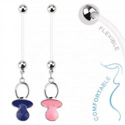 Banana earring for navel piercing PiercedFish NPG15234 for pregnant women
